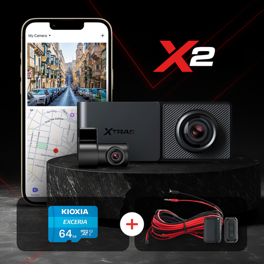 XTRAS | X2 DUAL 4K CAR DASHCAM BUNDLE - FRONT & REAR