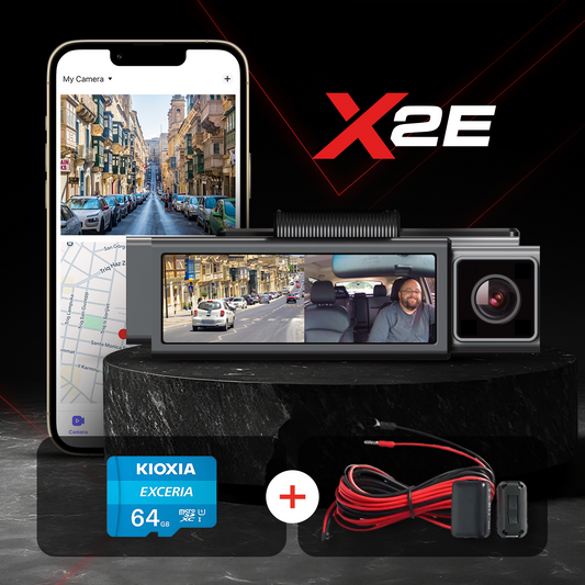 XTRAS | X2E 4K DUAL CAR DASHCAM BUNDLE - FRONT & CABIN